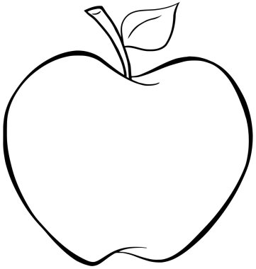 Outlined Apple