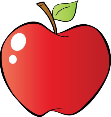 Kırmızı elma ın gradyanı