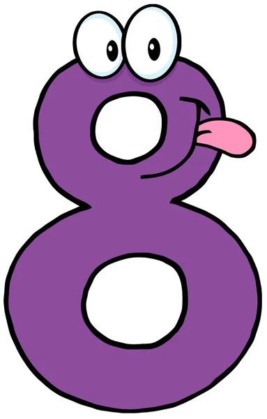 Номер восемь, персонаж мультфильма — стоковое фото