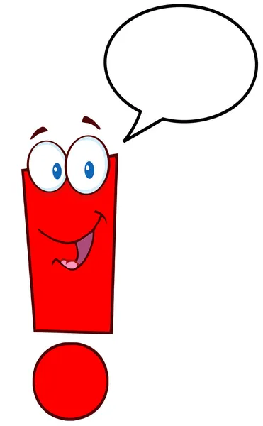 Exclamation Mark Cartoon Character — Stock Photo, Image