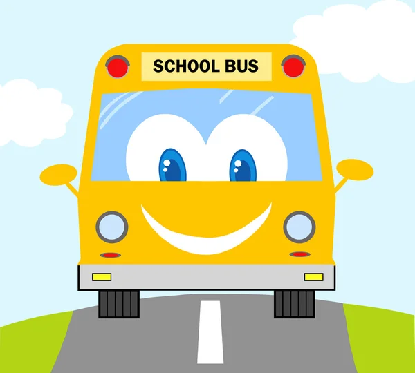 Cartoon skolbuss — Stockfoto