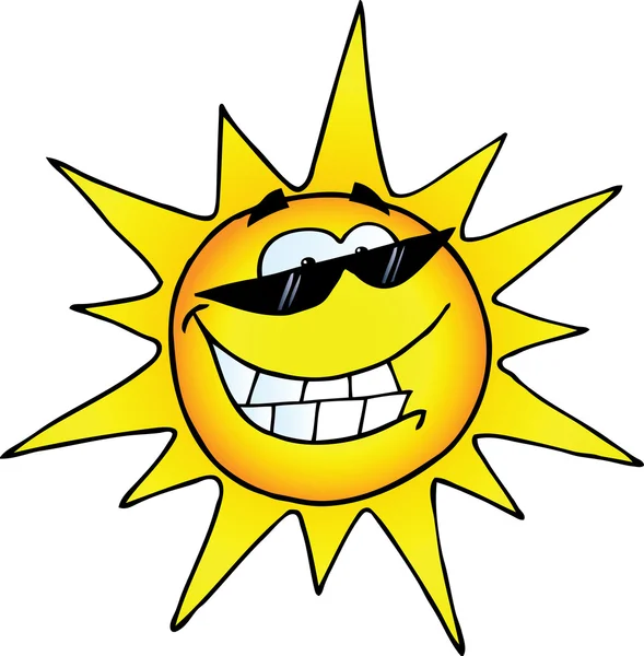 Smiling Sun Cartoon Character — Stock Photo, Image