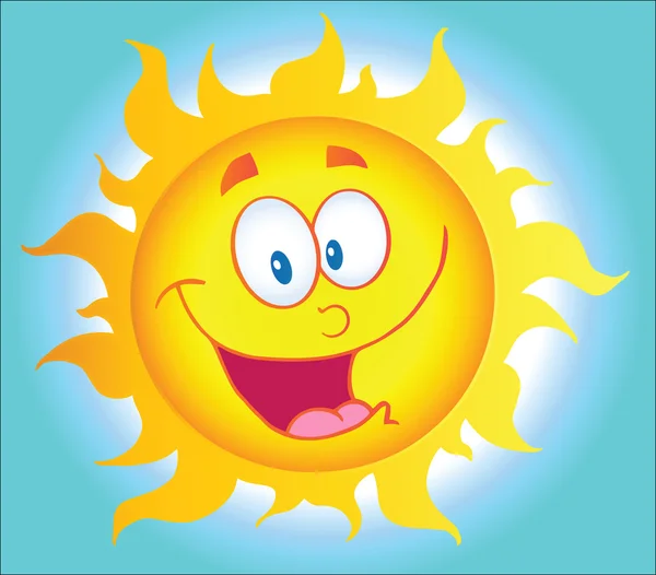Happy Sun With Background — Stock Photo, Image