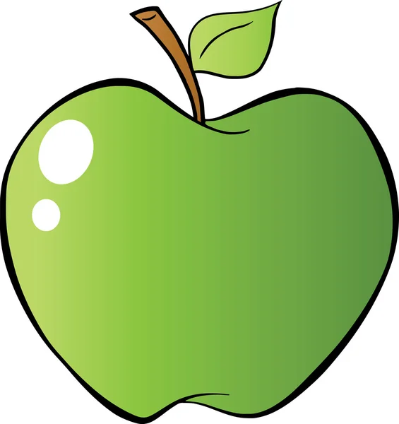 Зелене яблуко в градієнт — стокове фото