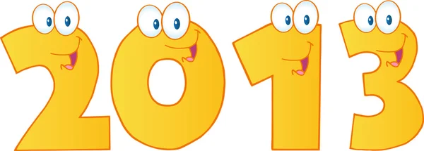 New Year 2013 Gold Funny Numbers — Stock Photo, Image