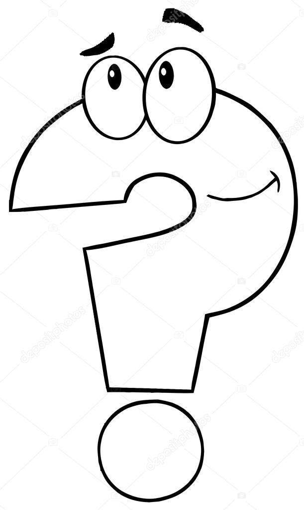 Download Outlined Question Mark — Stock Photo © HitToon #12492296