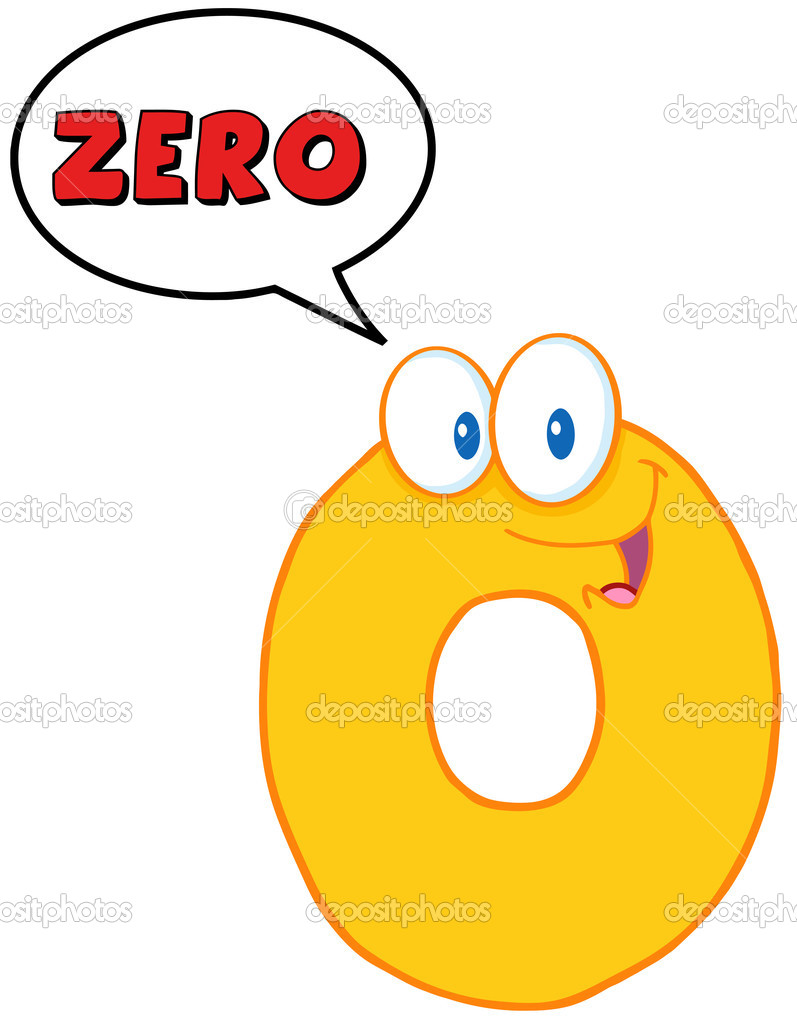 Number Zero Funny Cartoon Character Stock Illustration by ©HitToon #12493263
