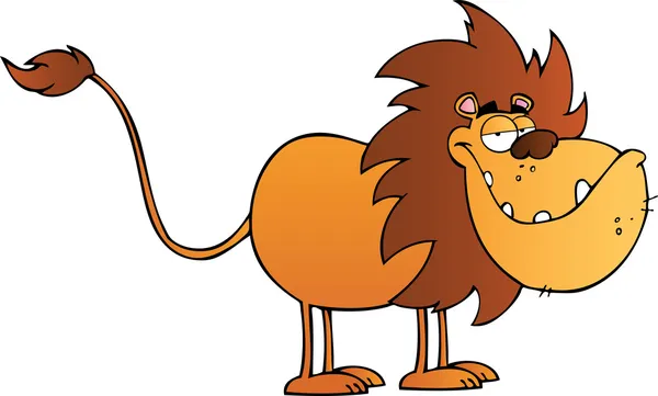 Śmieszne lew — Zdjęcie stockowe