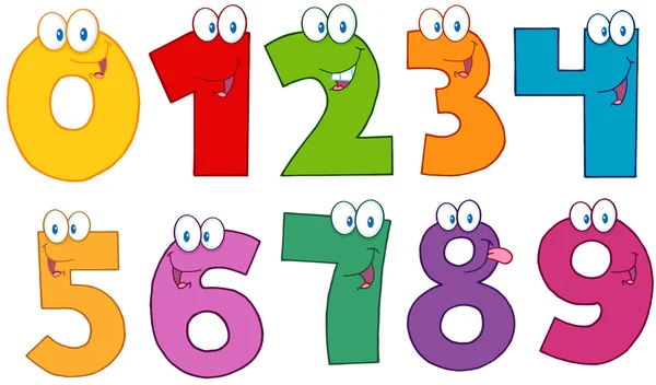 Numbers Cartoon Characters .Collection — Stock Photo, Image