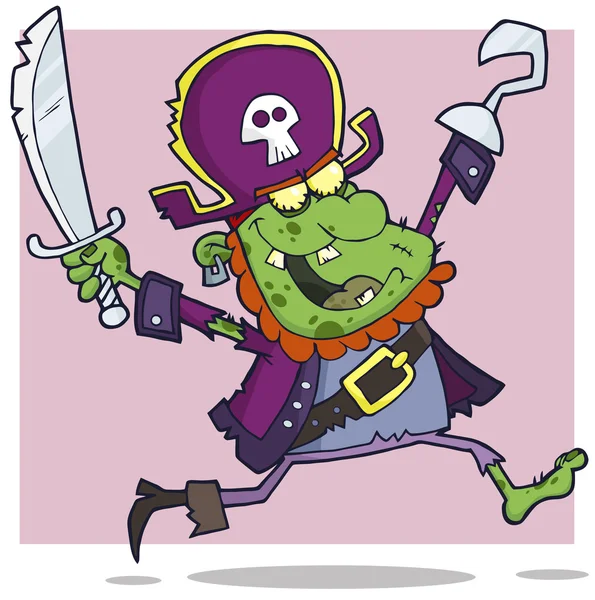 Pirate Zombie Cartoon Character — Stock Photo, Image