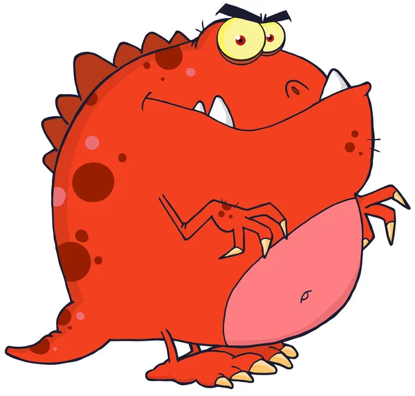 Red Dinosaur Cartoon Character — Stock Photo, Image