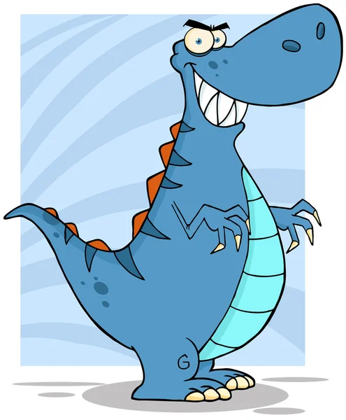 Angry Blue Dinosaur — Stock Photo, Image