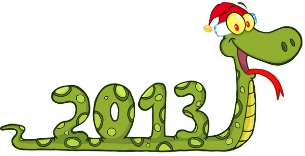 Funny Snake Showing Numbers 2013 — Stok Foto