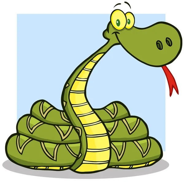 Mascotte de Serpent Cartoon caractère — Photo