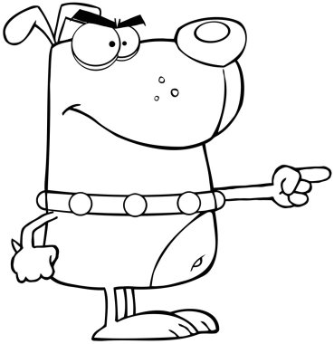 kızgın köpek parmakla özetlenen