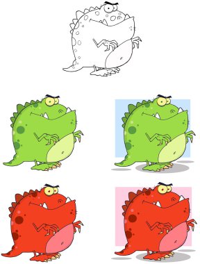 dinozor maskot karakterler-koleksiyon
