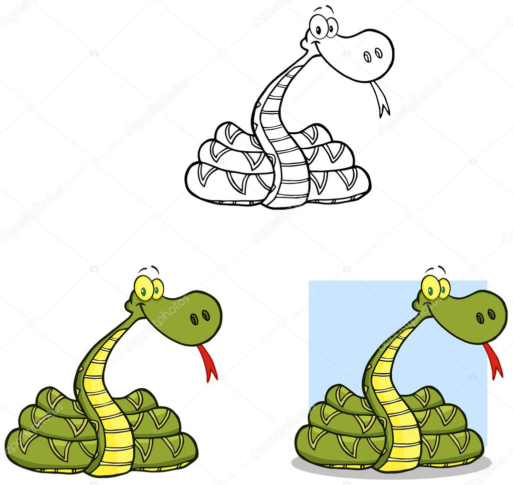 Snakes Cartoon Mascot Characters Collection Stock Photo Image By C Hittoon 19832989