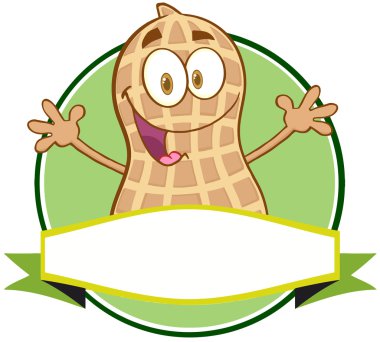 bir çizgi film karakteri fıstık maskot logosu