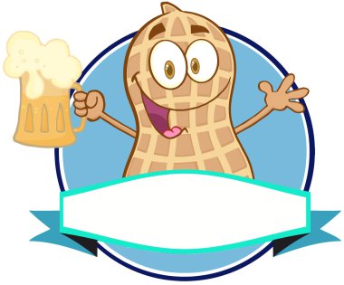 bira ile fıstık çizgi film karakteri logosu