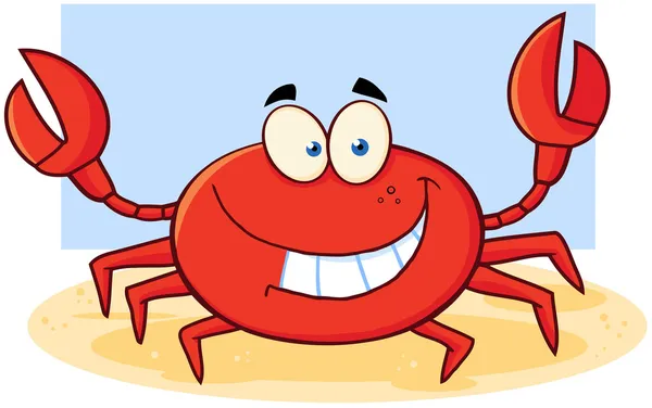 Krab stripfiguur mascotte — Stockfoto