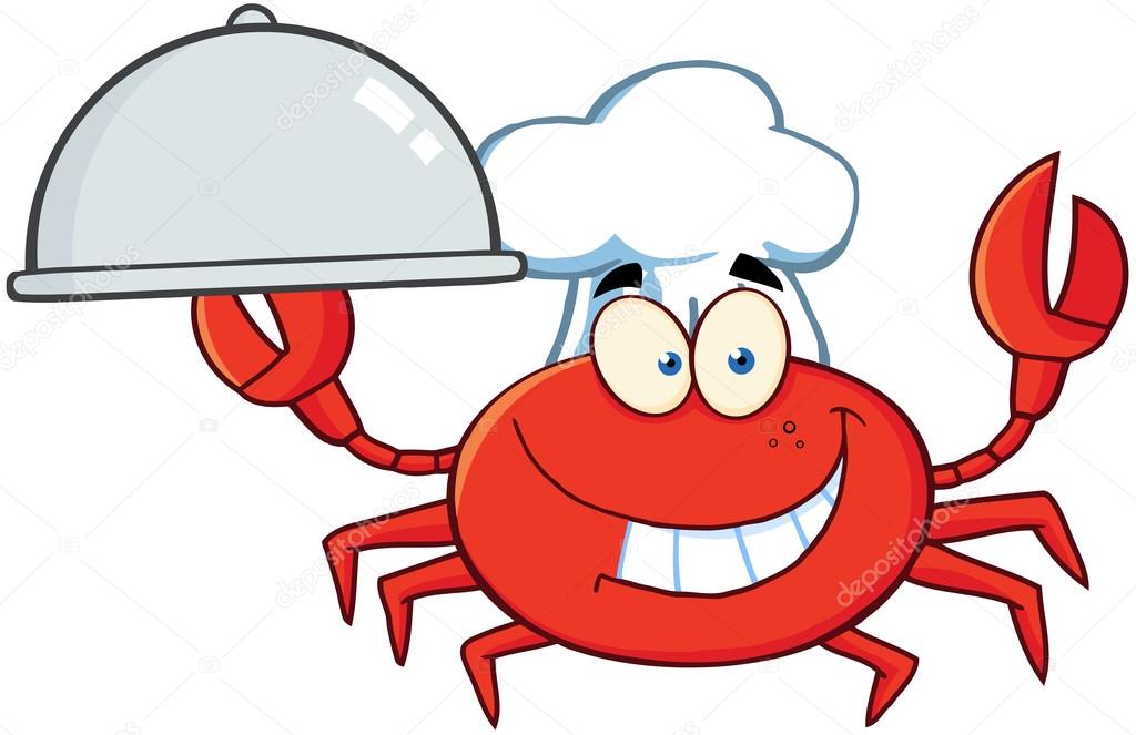 Crab Chef Cartoon Mascot Character
