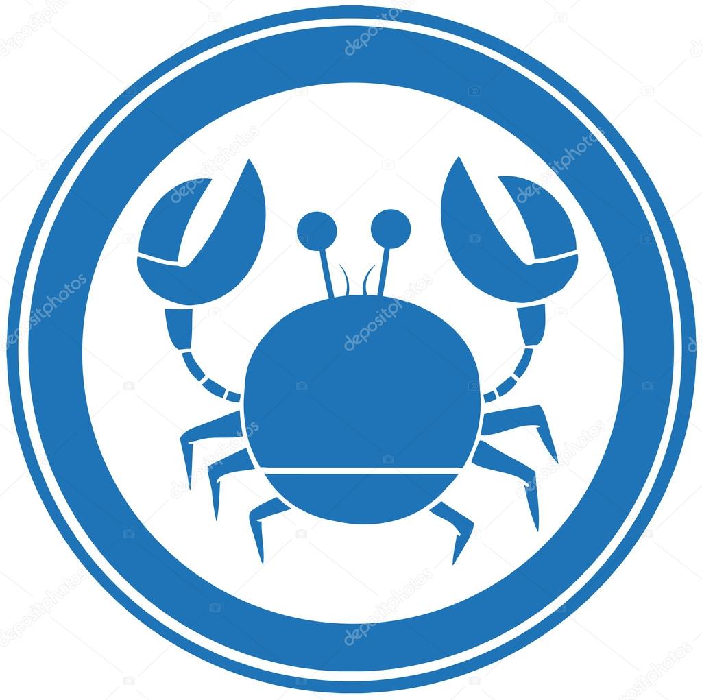 Blue Circle Crab Logo