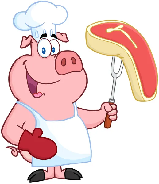 Happy Pig Chef — Stock Photo, Image