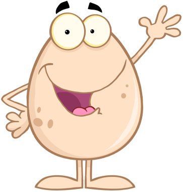 kahverengi yumurta için tebrik sallayarak