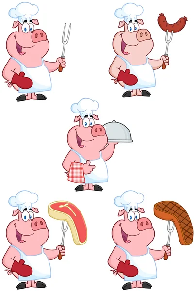 Chef Pigs.Collection — Stock Photo, Image
