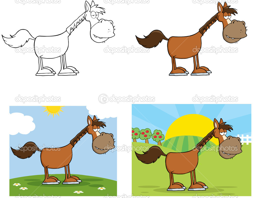 Horse Cartoon Character.Collection