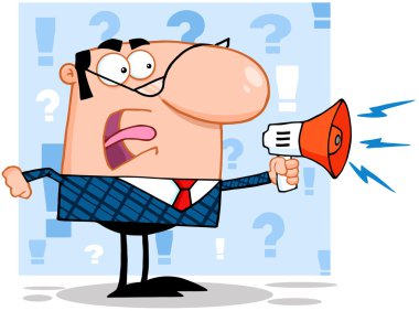 heyecanlı bir iş adamı