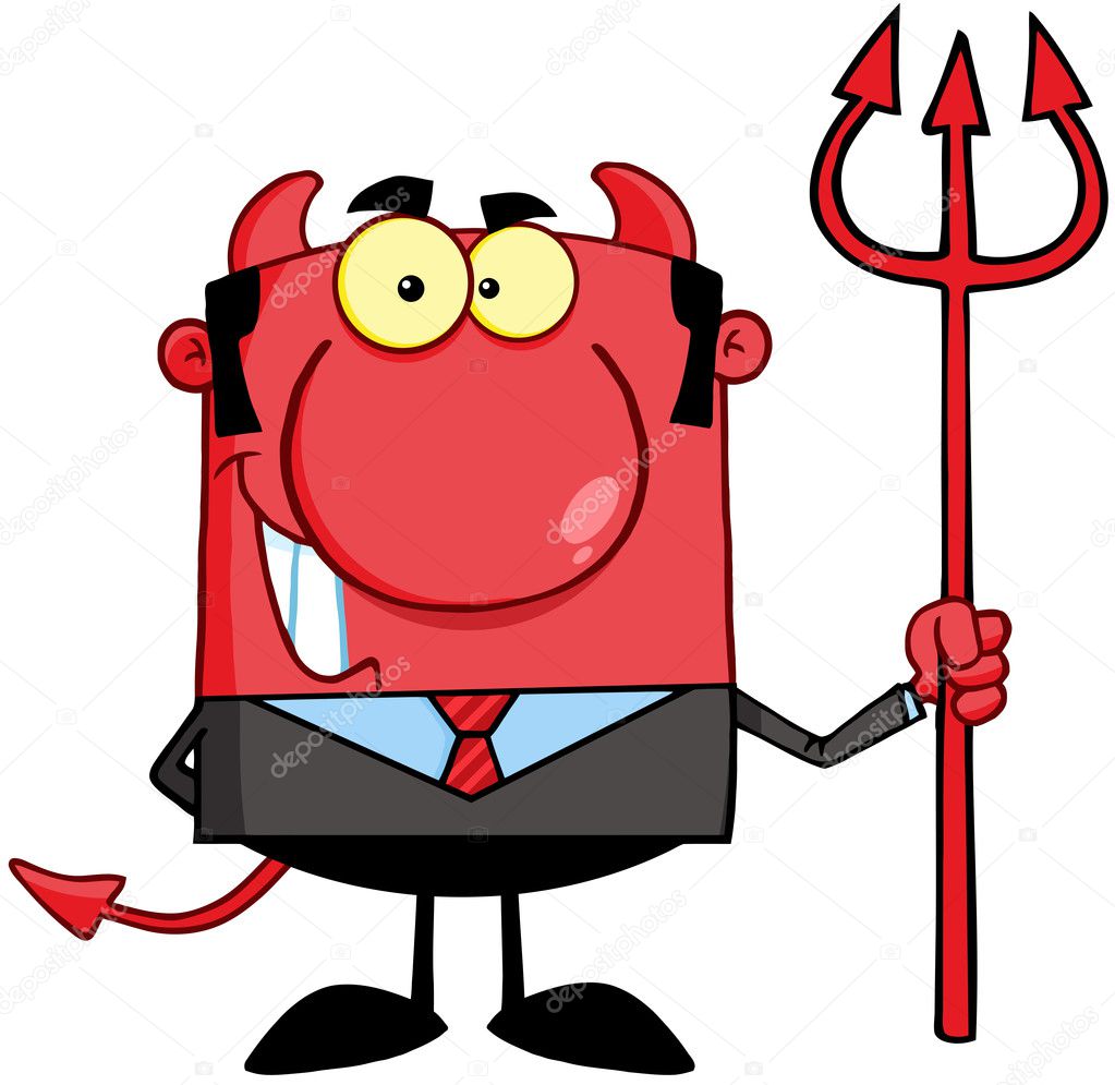 Smiling Devil Boss With A Trident
