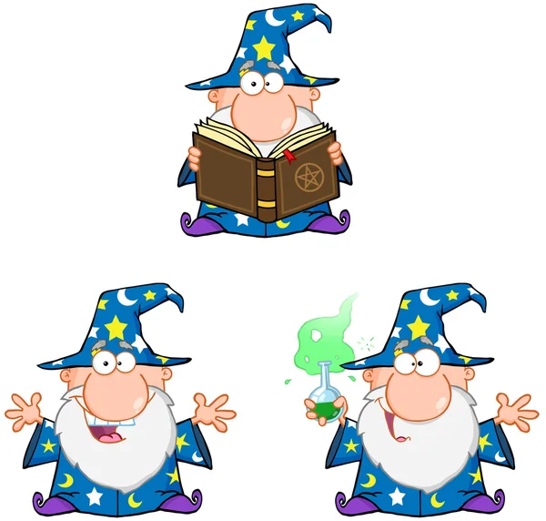 Personagens dos desenhos animados do feiticeiro. Recolha 2 — Fotografia de Stock