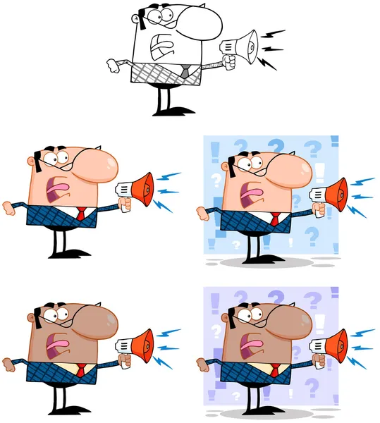 Business Man Cartoon Characters. Collection 5 — Stock Photo, Image