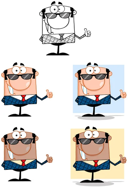 Business Man Cartoon Characters. Collection 7 — Stock Photo, Image