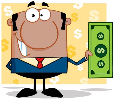 bir dolarlık banknot holding african american işletmeci