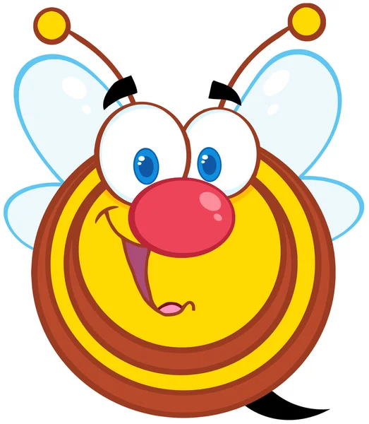 Söt honey bee seriefiguren maskot — Stockfoto