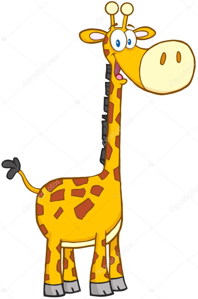 Giraffe Cartoon Mascot Character