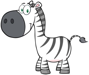 Zebra maskot karakter karikatür
