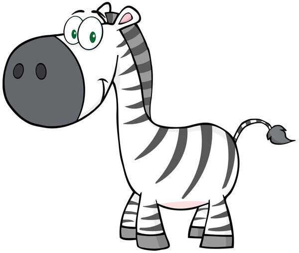 Zebra Cartoon Mascot Character