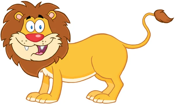 Lion Cartoon Mascot Character — Stock Photo, Image