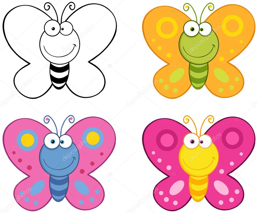 Caricatura de mariposa fotos de stock, imágenes de Caricatura de mariposa  sin royalties | Depositphotos