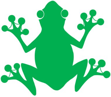 yeşil kurbağa siluet logosu