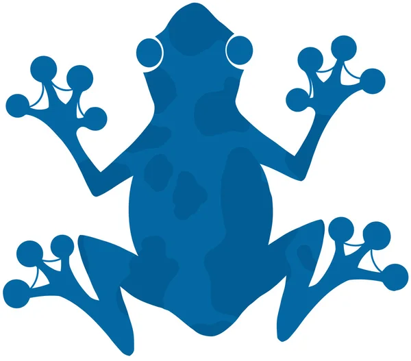 Logo de silhouette de grenouille maculée bleue — Photo