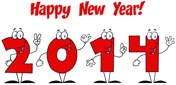 2014 New Year Numbers With Text — Stock Photo, Image