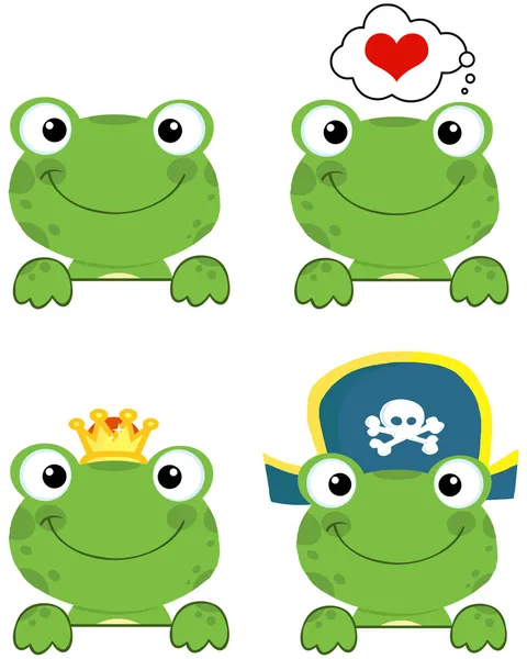 Set of Frog Heads — Stock Photo, Image