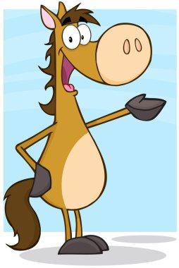 at çizgi film maskot karakteri