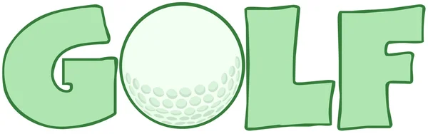 Texte de golf avec balle de golf — Photo