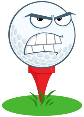 kızgın golf topu yere tee