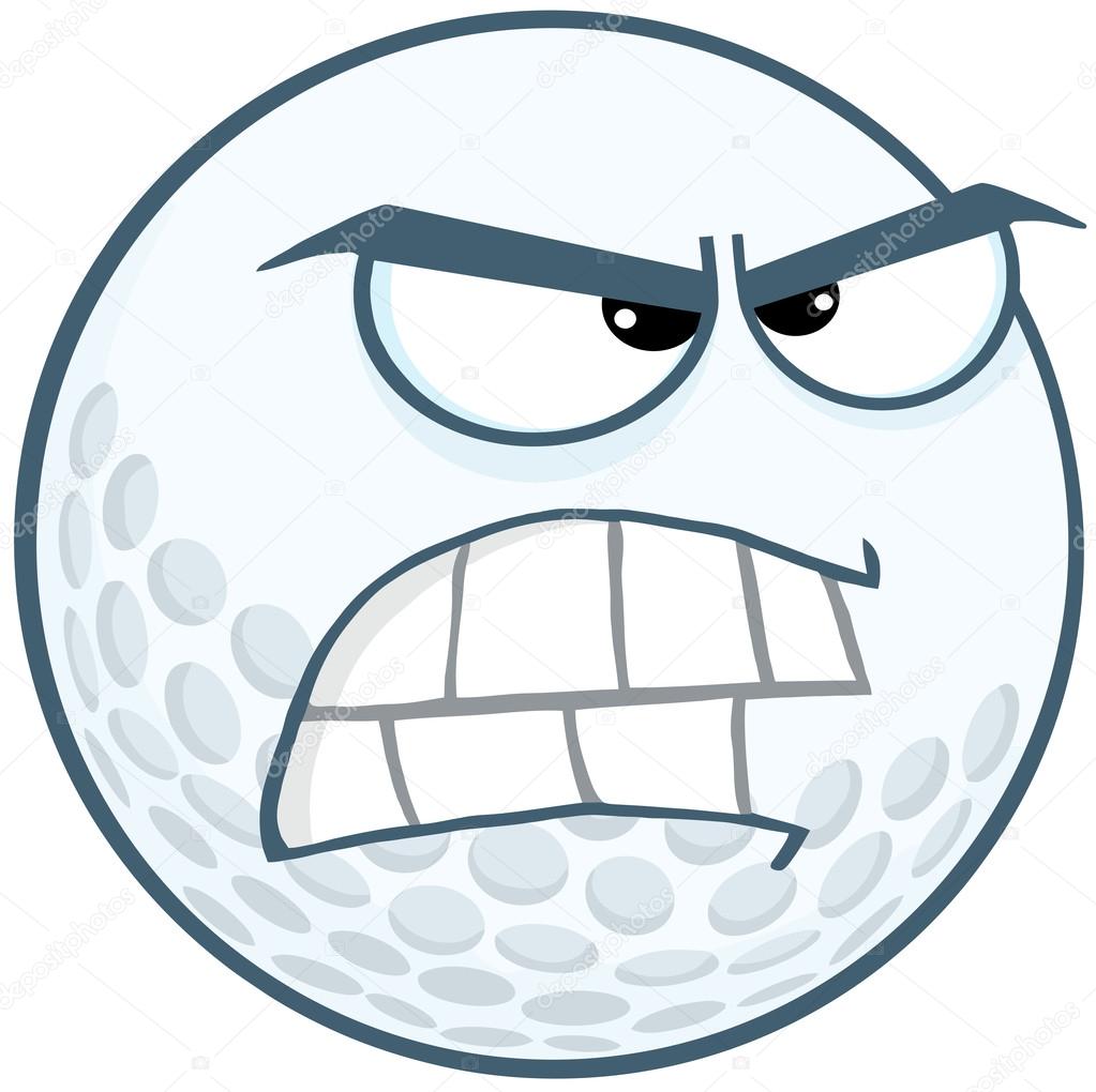 Angry Golf Ball Cartoon Character Stock Photo by ©HitToon 27581687